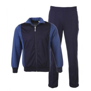 Micro Stretch Men Jersey Track Suits Blue